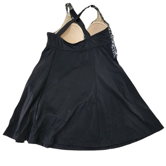 Maxine of Hollywood Vintage one piece crisscross back Swim dress - Picture 5 of 11